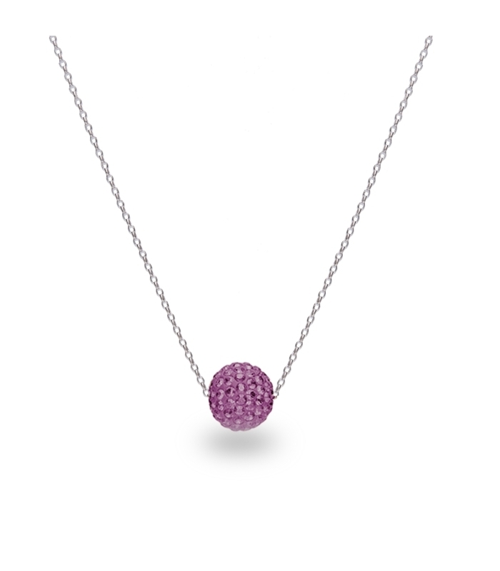 Náhrdelník se Swarovski Elements kulička Amethyst