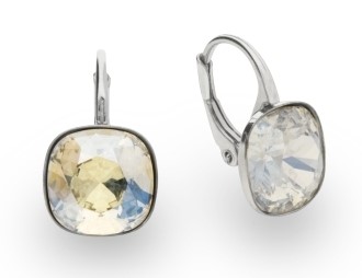 Náušnice se Swarovski Elements čtverec Barete KA447010MOL Moonlight