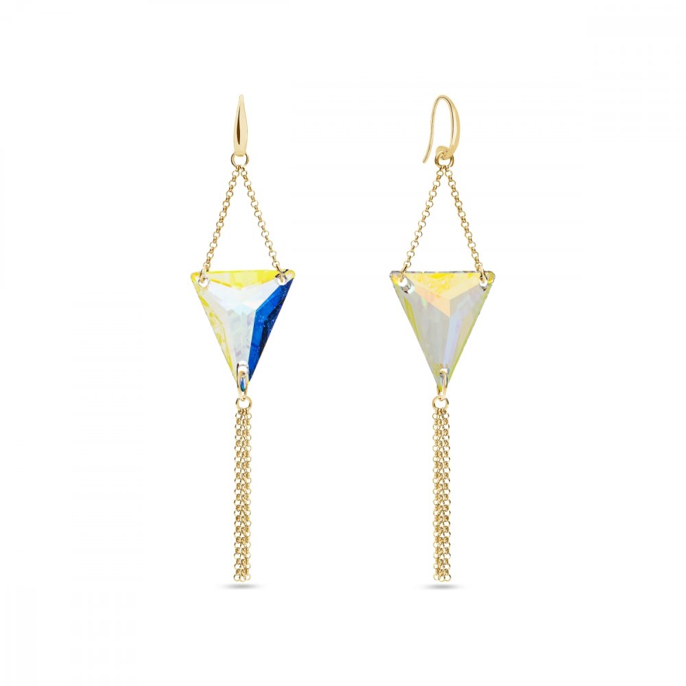 Náušnice duhové se Swarovski Elements Trident KWG327118AB