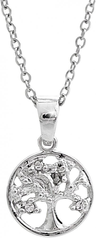 Náhrdelník čirý se Swarovski Elements Strom Krystal