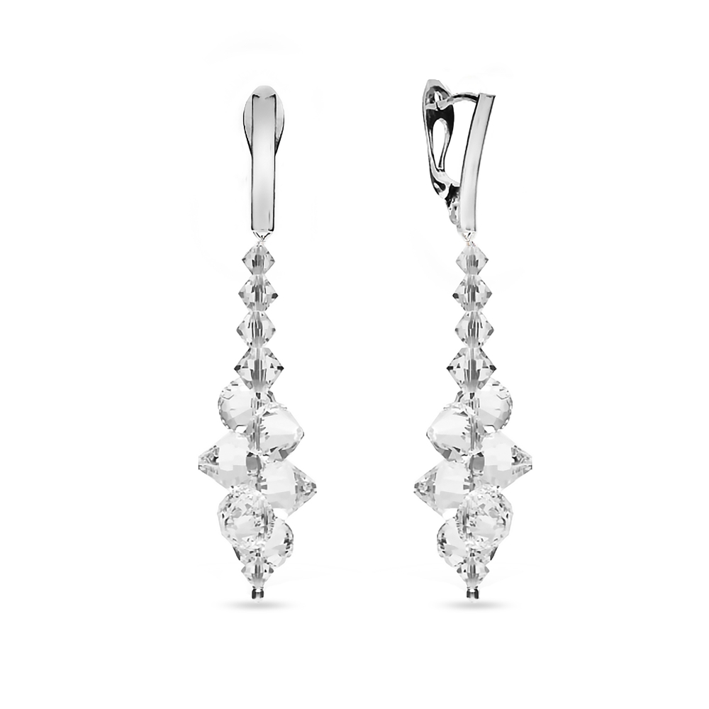 Levně Náušnice se Swarovski Elements Bicone KW63015301C Krystal