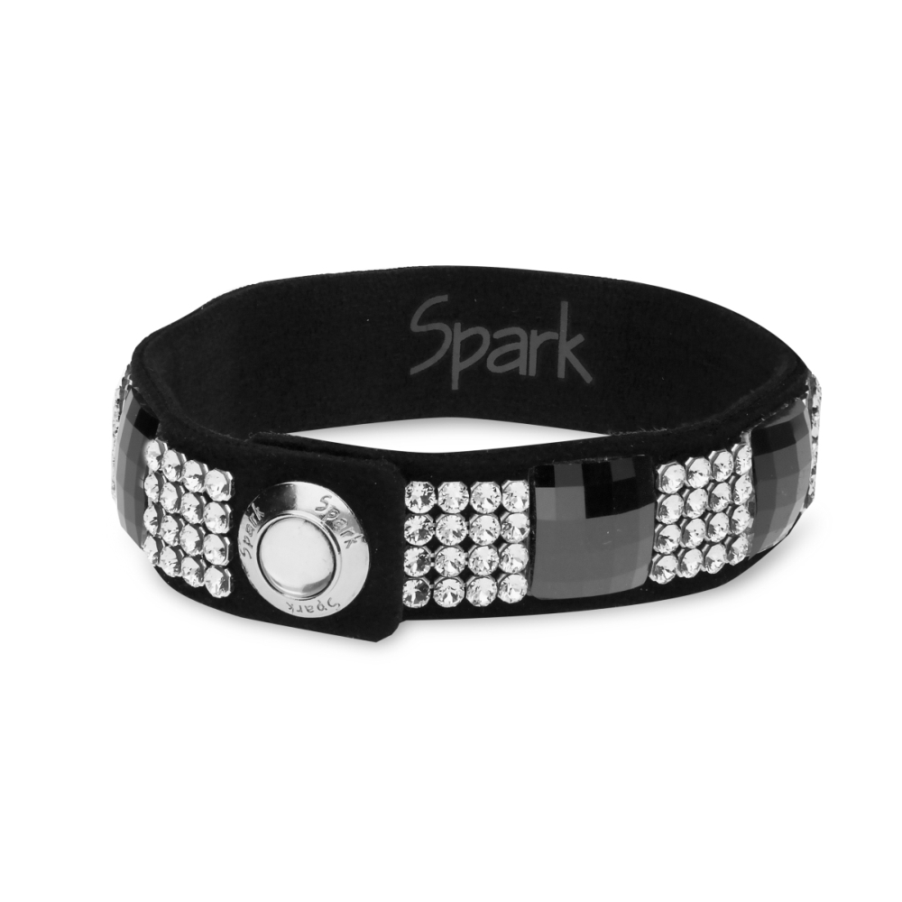 Náramek se Swarovski Elements krystaly černý Monaco B4MESH2493CZCJ Krystal Jet