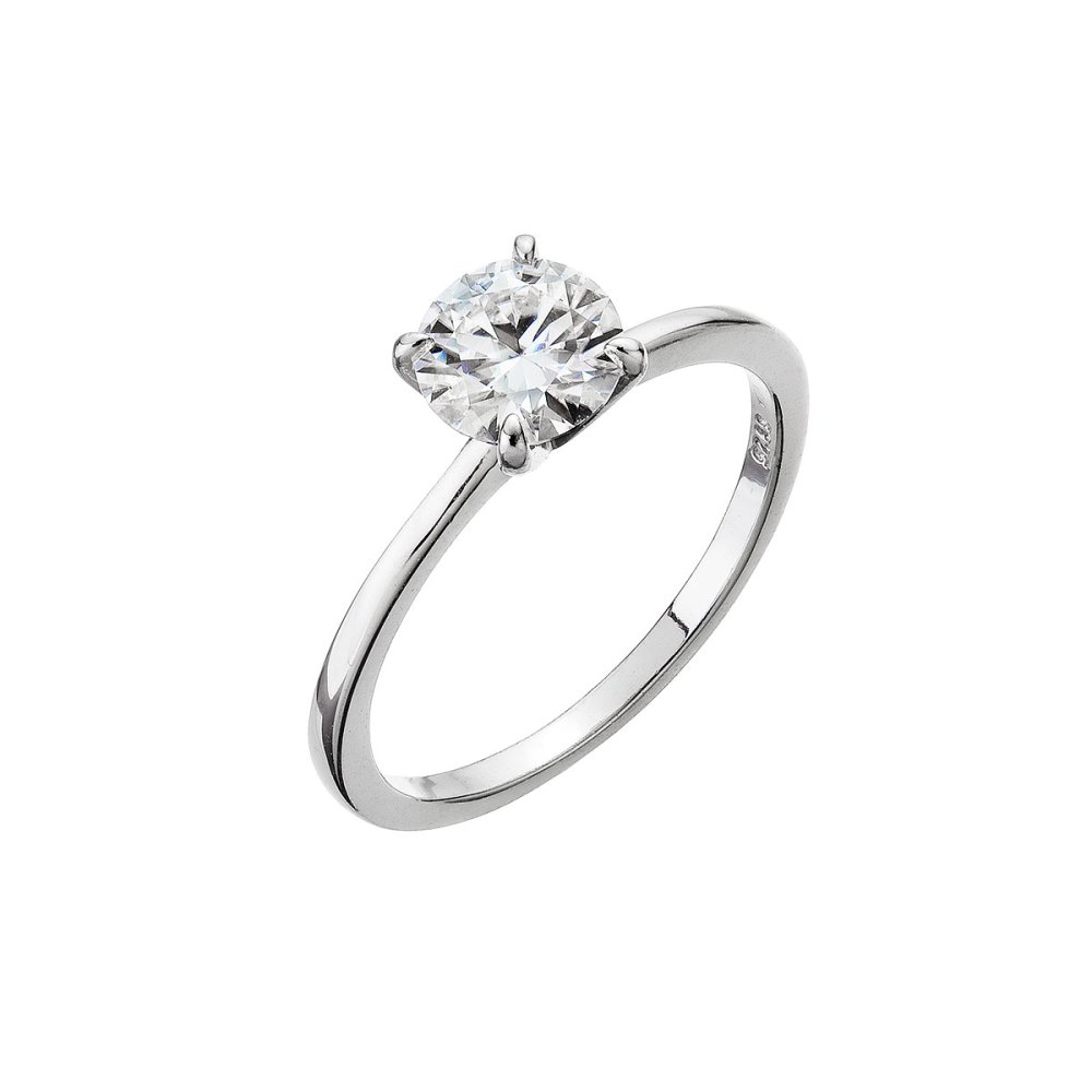 Stříbrný prsten ELEN 15M00003 moissanite 48