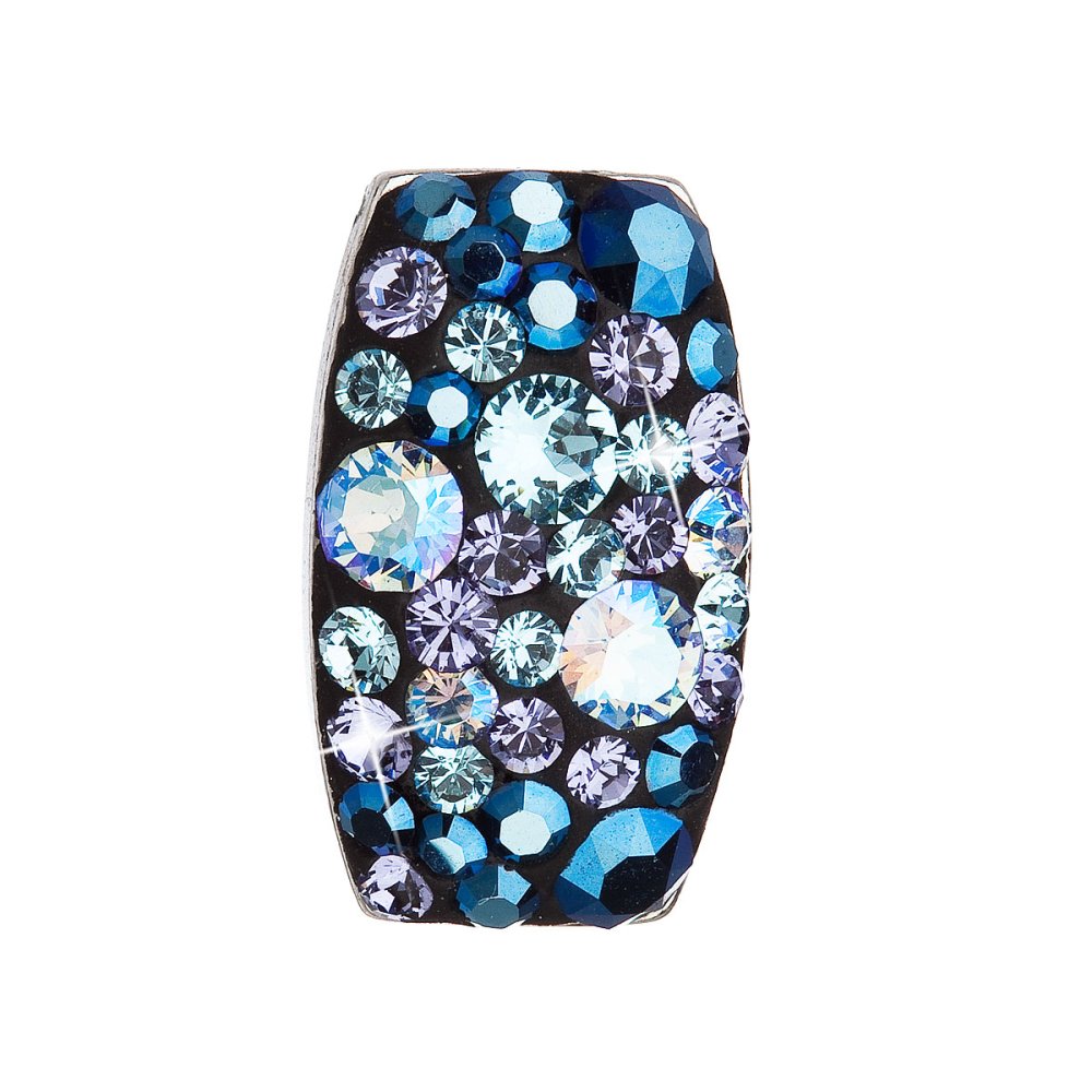 Stříbrný přívěsek s krystaly Swarovski modrý obdélník 34194.3 Blue Style