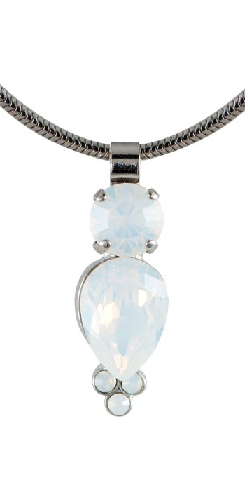 Levně Náhrdelník s Křišťálem Swarovski Elements ve tvaru kapky, Aurore Boreale AB (duhová)