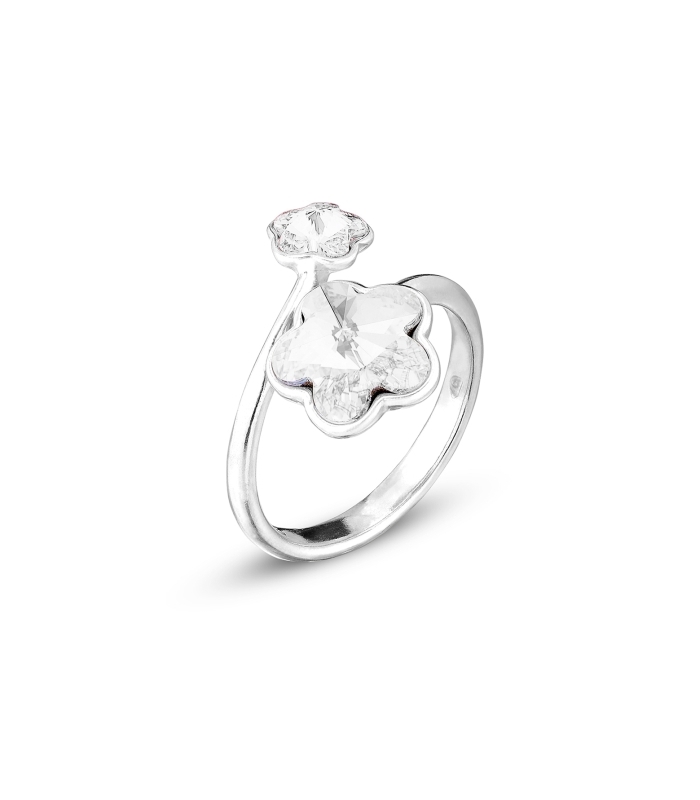 Prsten se Swarovski Elements květinka Krystal