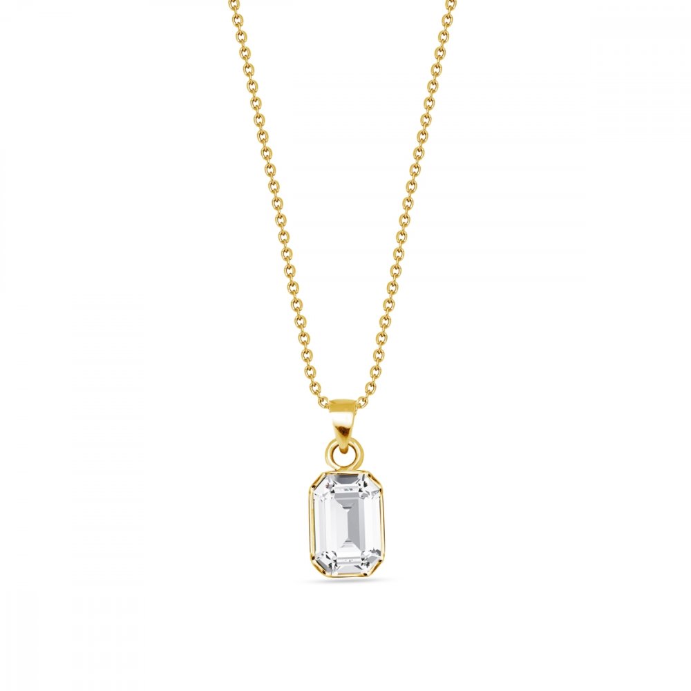 Levně Náhrdelník čirý se Swarovski Elements Royal NG26028C Krystal