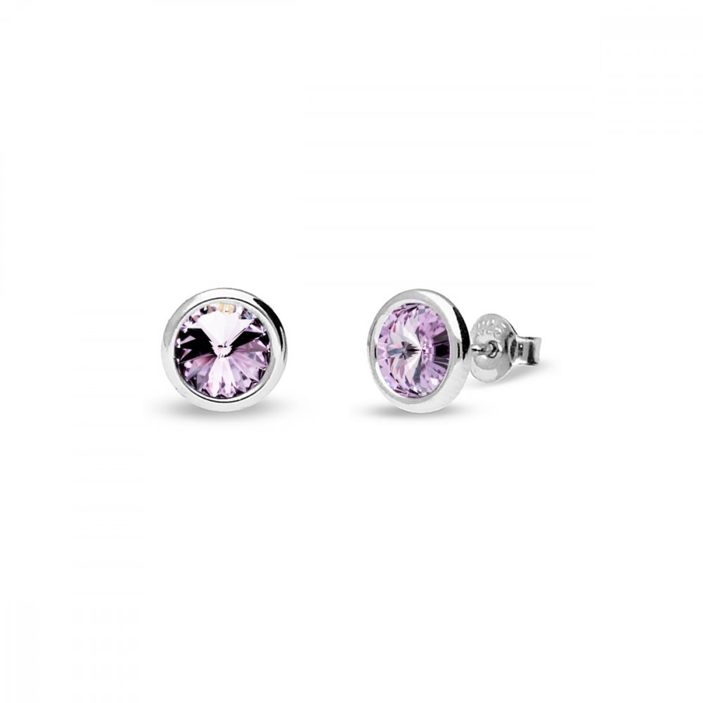 Náušnice fialové se Swarovski Elements Tiny Bonbon Studs KR1122SS29V Violet 6 mm