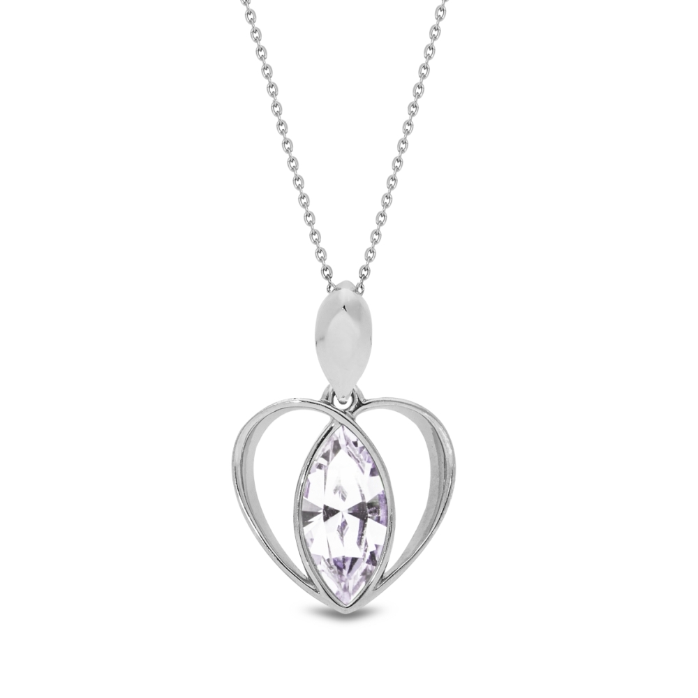 Levně Náhrdelník čirý se Swarovski Elements Velma NS422815C Krystal
