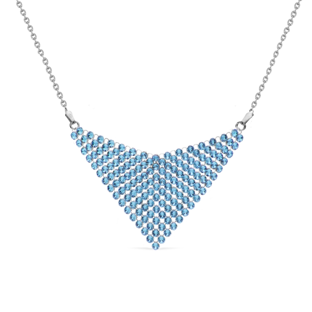 Swarovski Elements Náhrdelník Chic ze stříbra s modrými křišťály