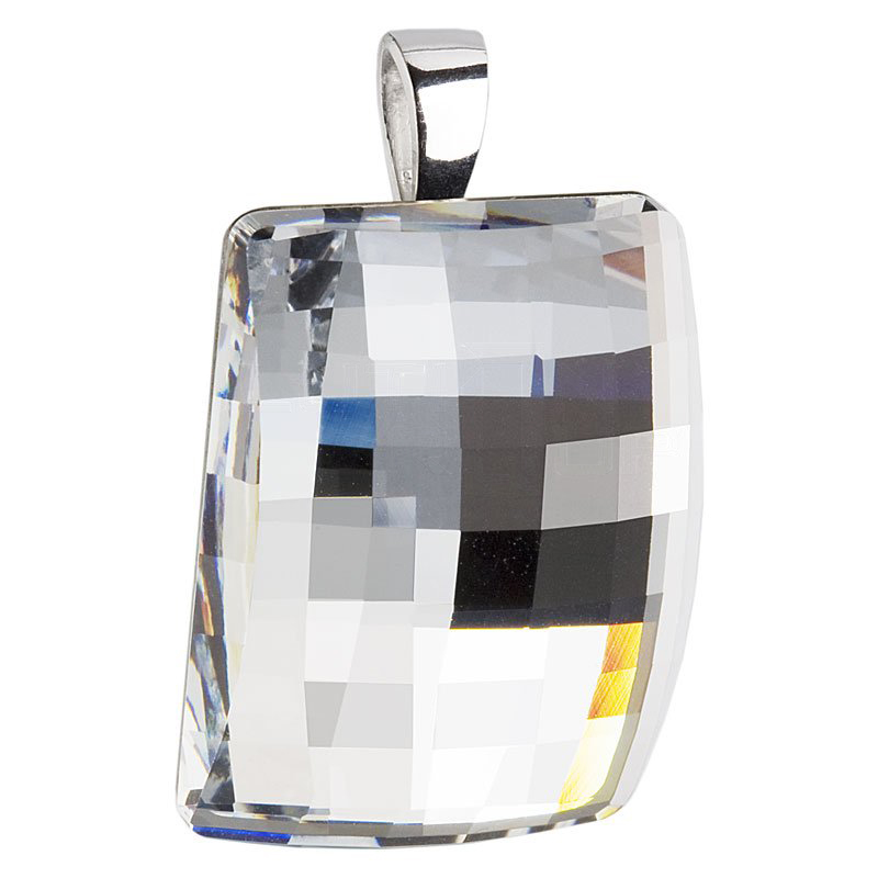 Přívěsek diskočtverec se Swarovski Elements 34075.1 Krystal