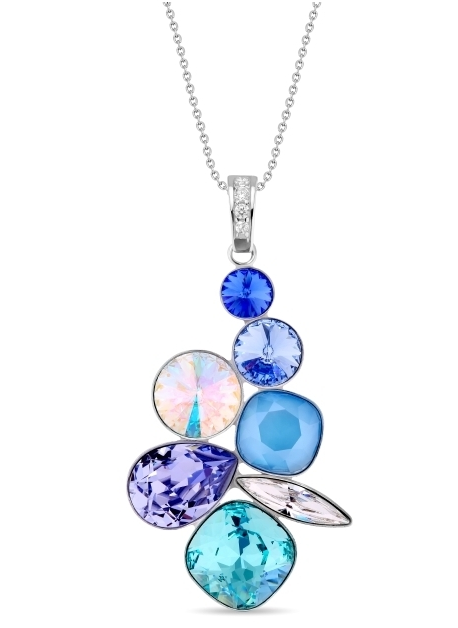 Náhrdelník se Swarovski Elements Florindi N1122MIX1LTU Light Turquoise