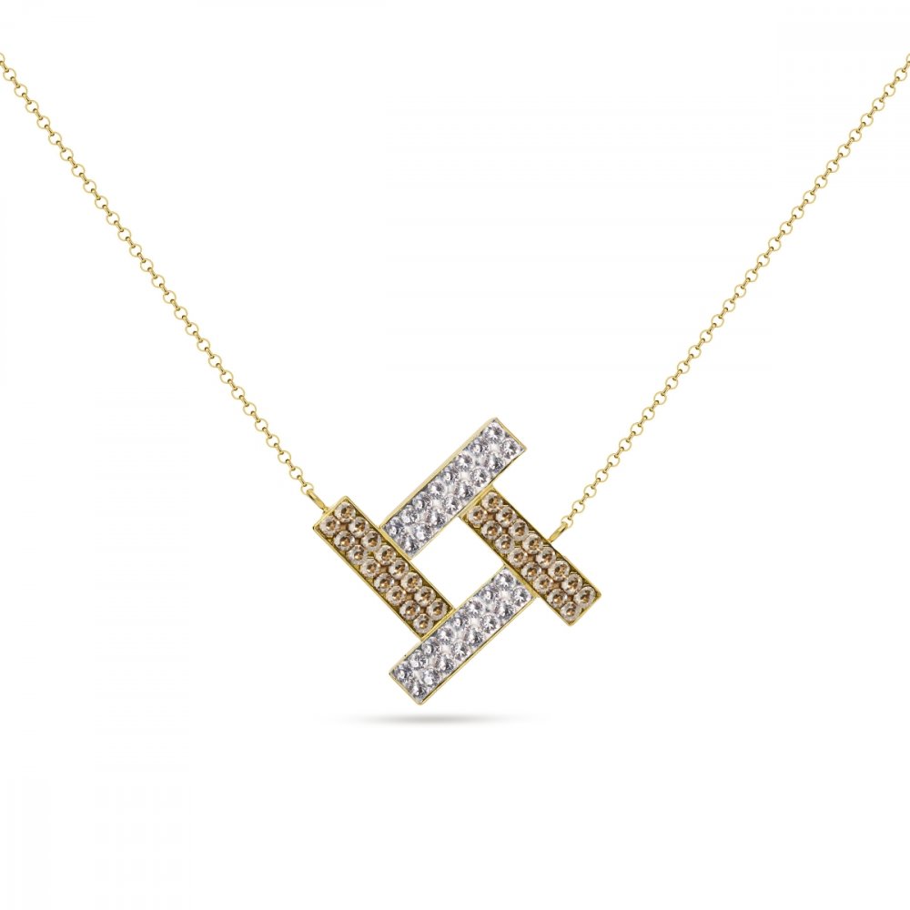 Levně Náhrdelník čirý se Swarovski Elements Sol NGFMP4GSC Krystal