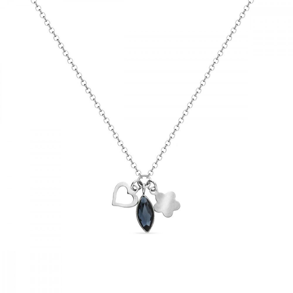 Náhrdelník černý se Swarovski Elements Serenity NMIX2201GT Graphite