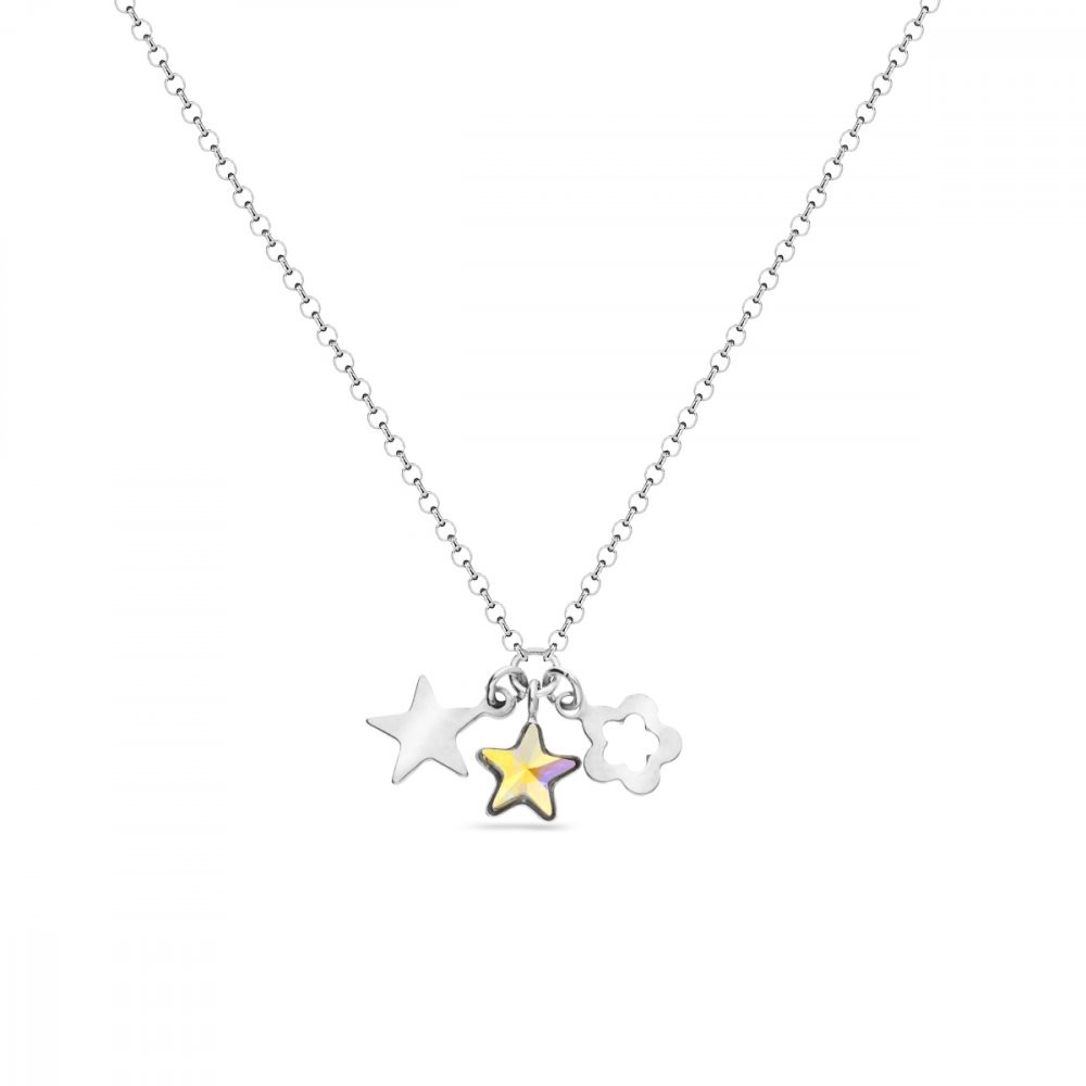 Levně Náhrdelník duhový se Swarovski Elements Joy NMIX2816AB