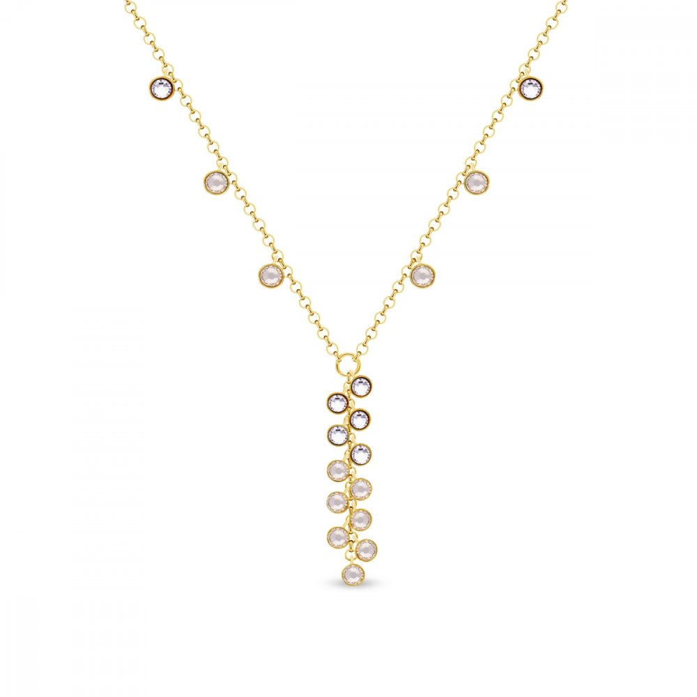 Náhrdelník béžový se Swarovski Elements Milipedo NKGROLO2038CSL Silk