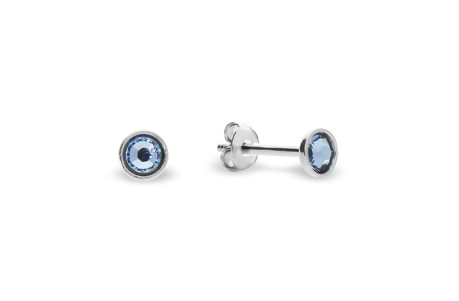 Náušnice modré se Swarovski Elements Pinpoint Studs K2038SS10AQ Aqua