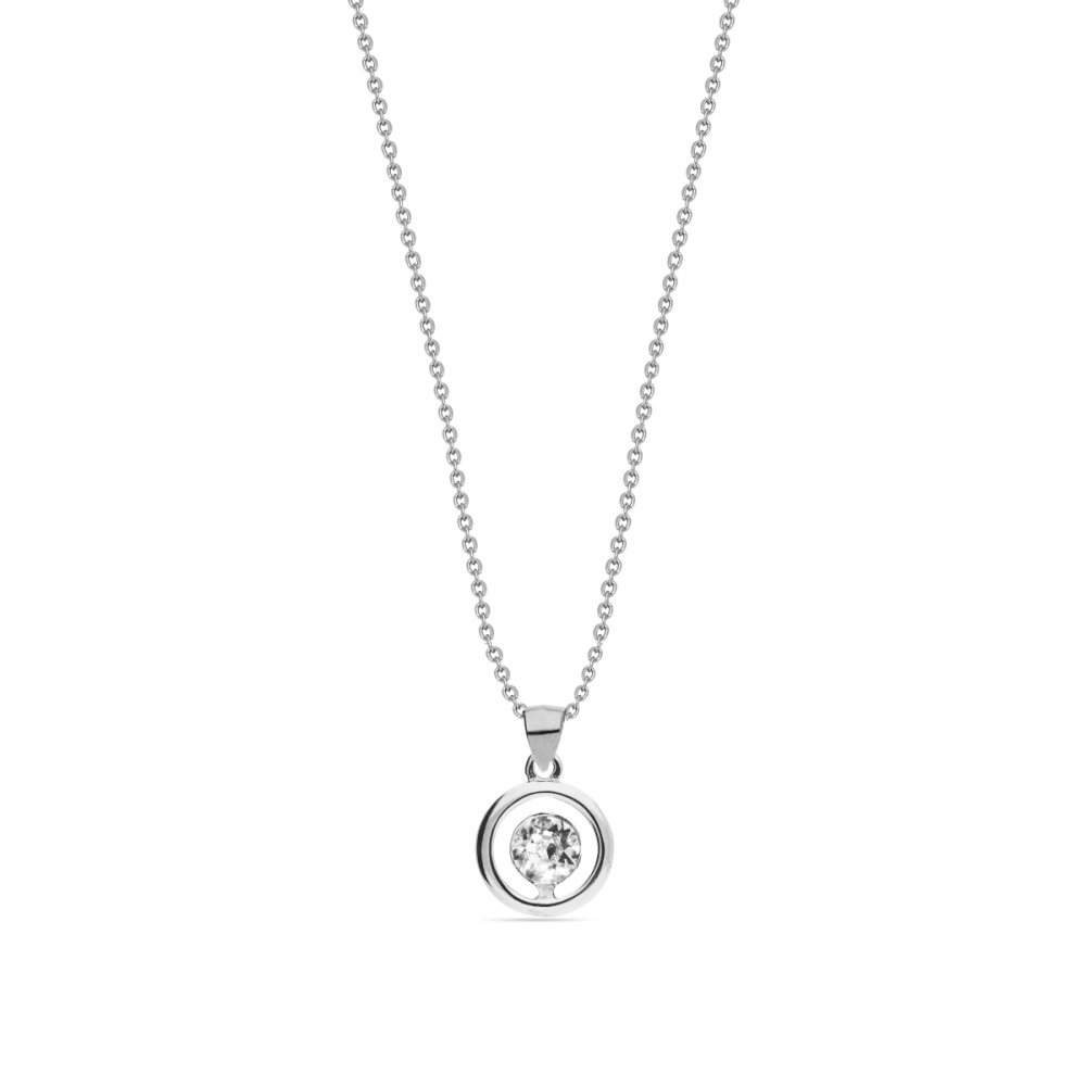 Náhrdelník čirý se Swarovski Elements Punct NC1088SS18C Krystal