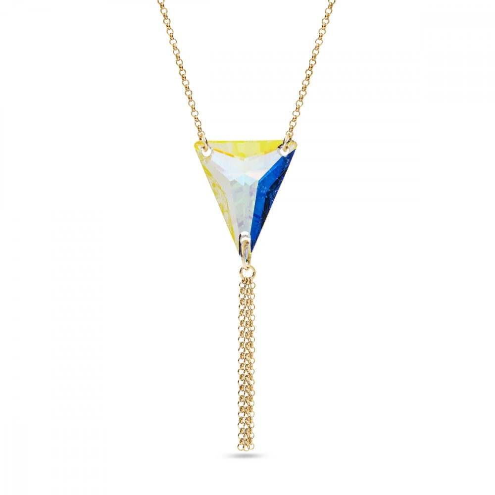 Levně Náhrdelník duhový se Swarovski Elements Trident NG327118AB