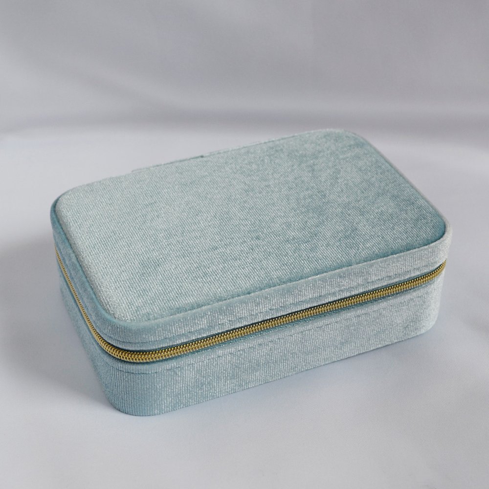 Šperkovnice obdélníková na zip SK0004 modrá