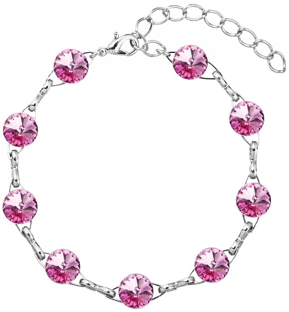 Náramek Rivoli se Swarovski Elements Rose 8 mm