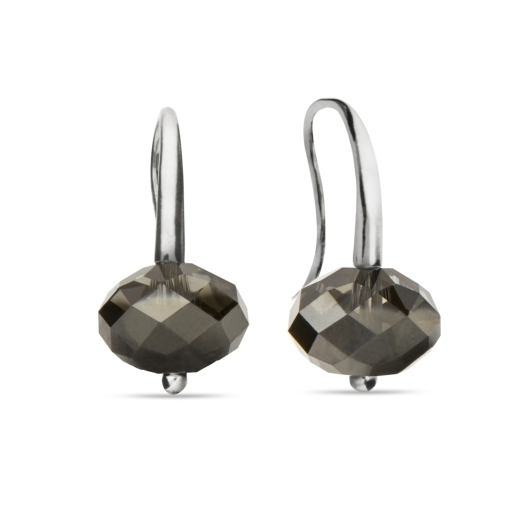 Naušnice se Swarovski Elements Diskas KW504012SN Silver Night