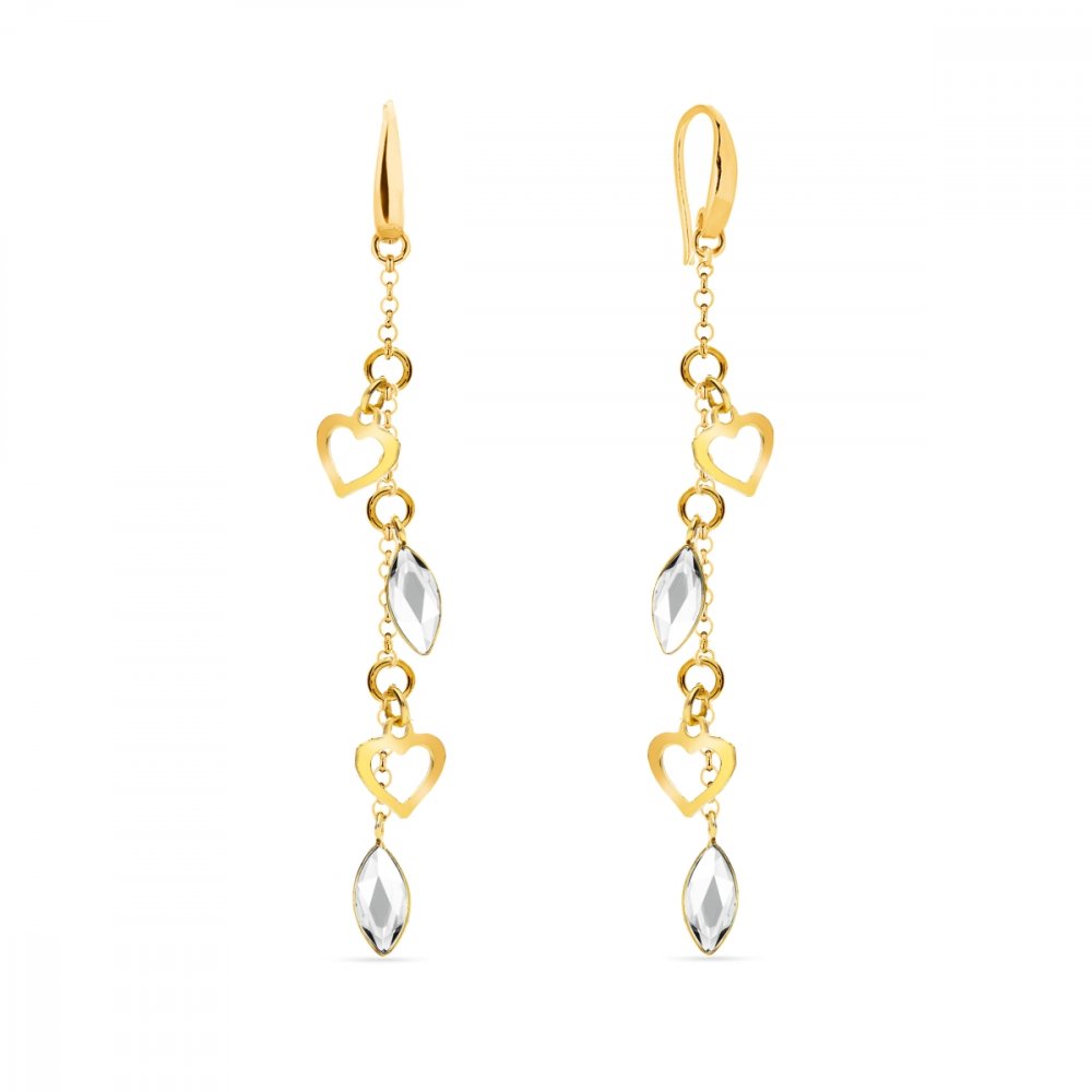 Náušnice čiré se Swarovski Elements Euphoria KWGROLO22014C Krystal