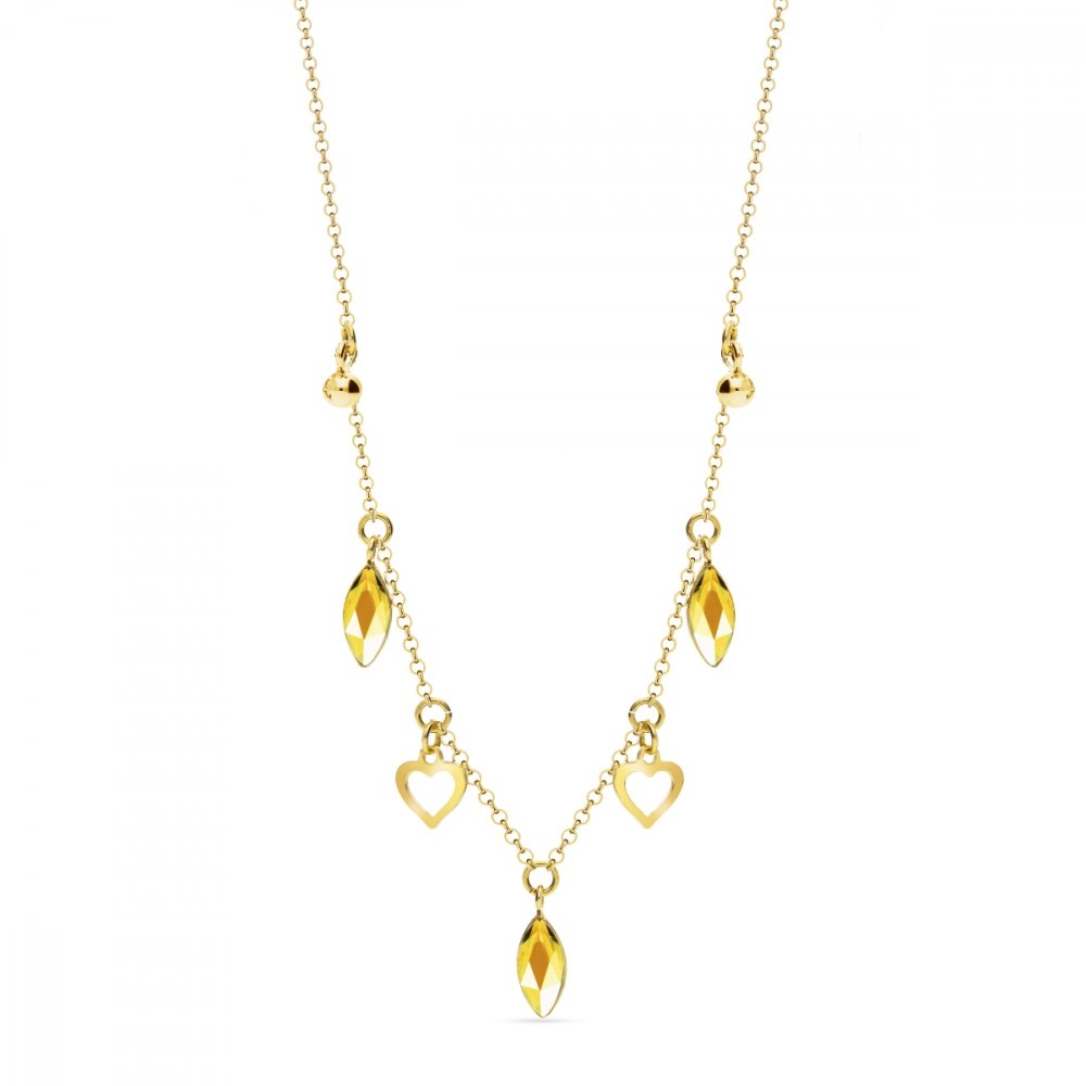 Náhrdelník žlutý se Swarovski Elements Euphoria NGROLO22017SF Sunflower