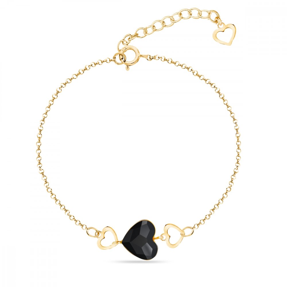 Náramek černý se Swarovski Elements Soul BSG280810J Jet