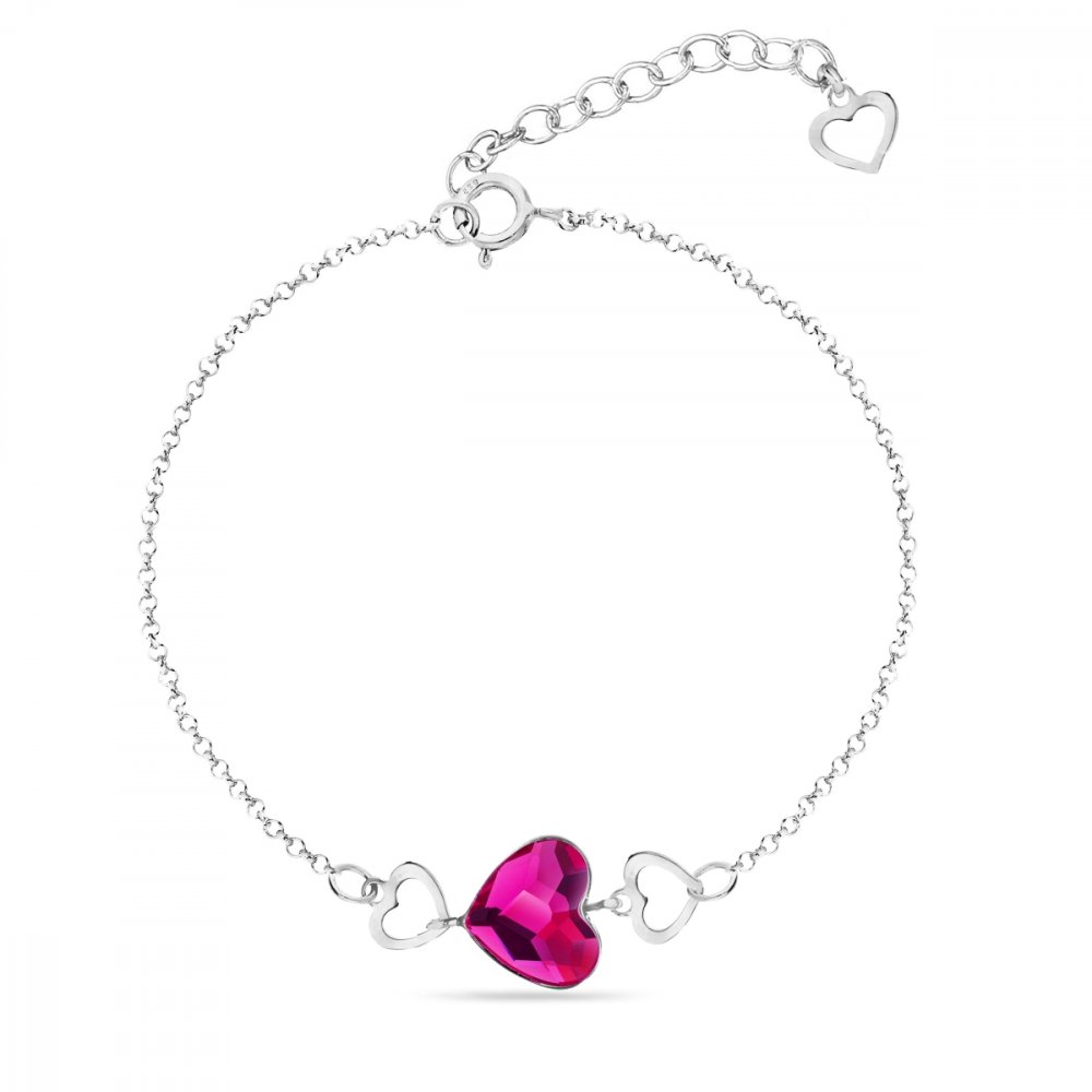 Náramek růžový se Swarovski Elements Soul BS280810F Fuchsia