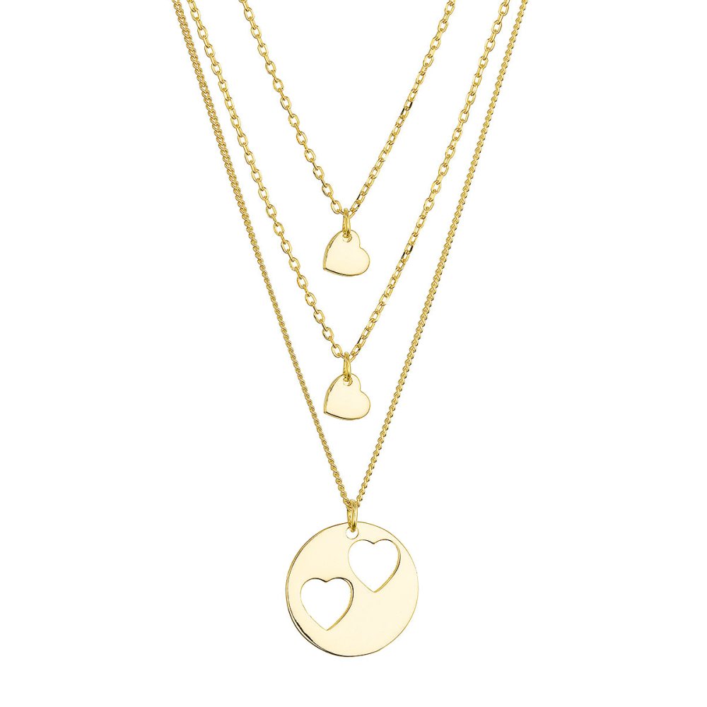 Pozlacený stříbrný set náhrdelníků pro maminku a dvě dcery 62048