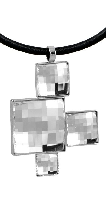 Náhrdelník se Swarovski Elements diskočtverec Krystal