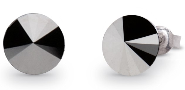 Náušnice Rivoli se Swarovski Elements Sweet Candy Studs K1122SS39H hematite 8 mm