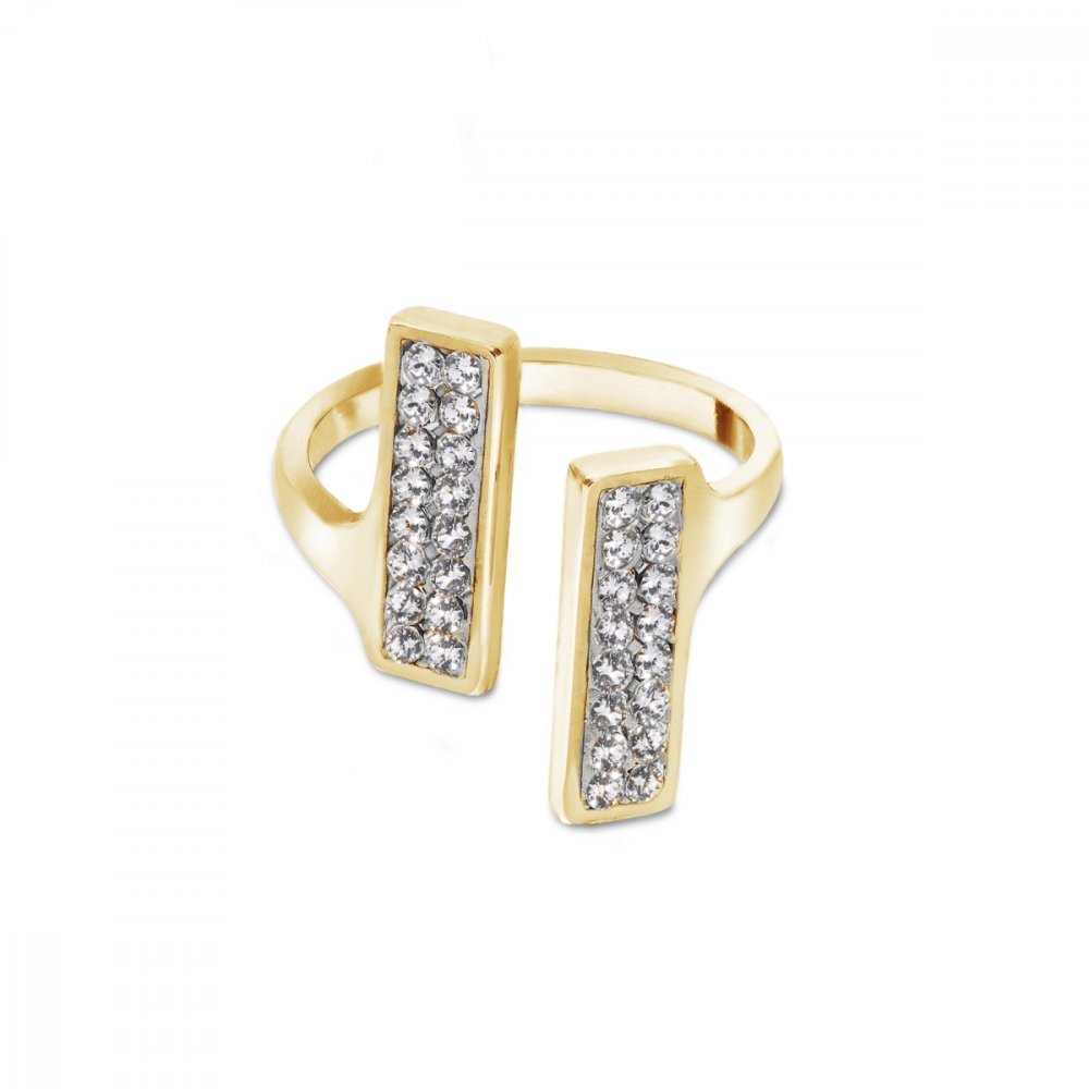 Prsten čirý se Swarovski Elements Glow PGFMP1C Krystal 54 - 56