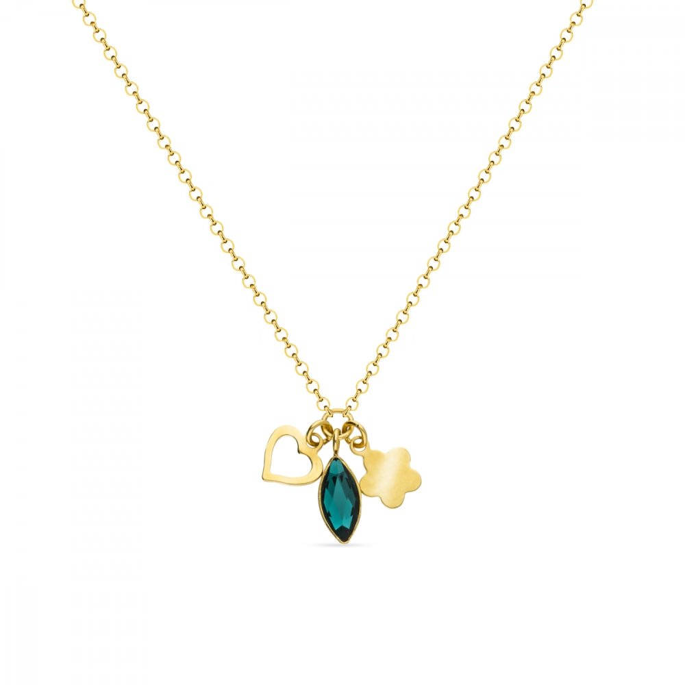 Náhrdelník zelený se Swarovski Elements Serenity NGMIX2201EM Emerald