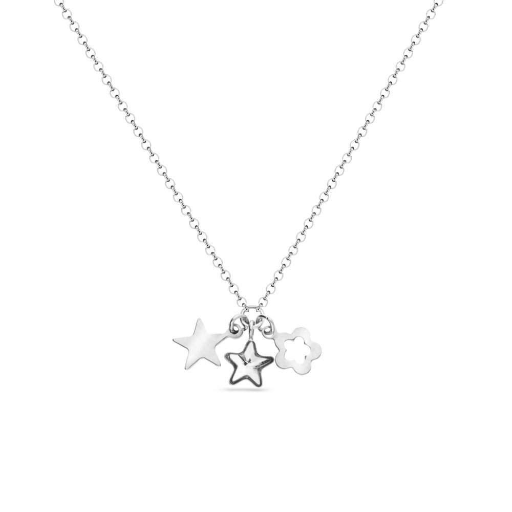 Levně Náhrdelník čirý se Swarovski Elements Joy NMIX2816C Krystal