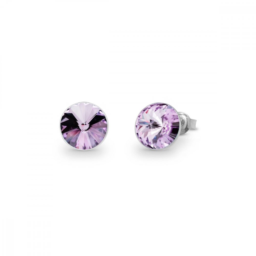 Náušnice fialové Rivoli se Swarovski Elements Sweet Candy Studs K1122SS39V violet 8 mm