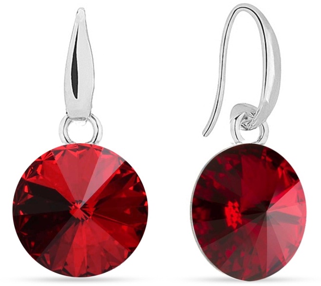 Náušnice Rivoli se Swarovski Elements Candy KW112212SC Scarlet 10 mm