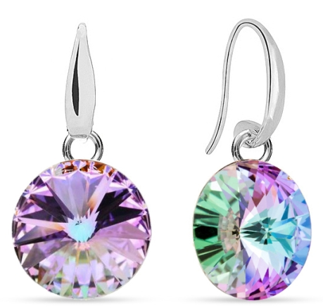 Náušnice Rivoli se Swarovski Elements Candy KW112212VL Vitrail Light 10 mm