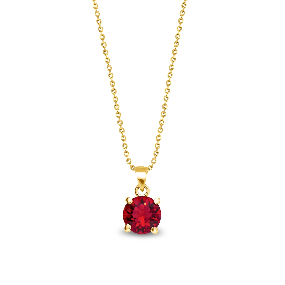 Levně Náhrdelník červený se Swarovski Elements Ronda NPG1088SS39SC Scarlet