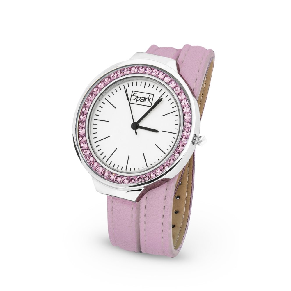 Levně Dámské světle růžové hodinky LUXER se Swarovski Elements ZT40PLR