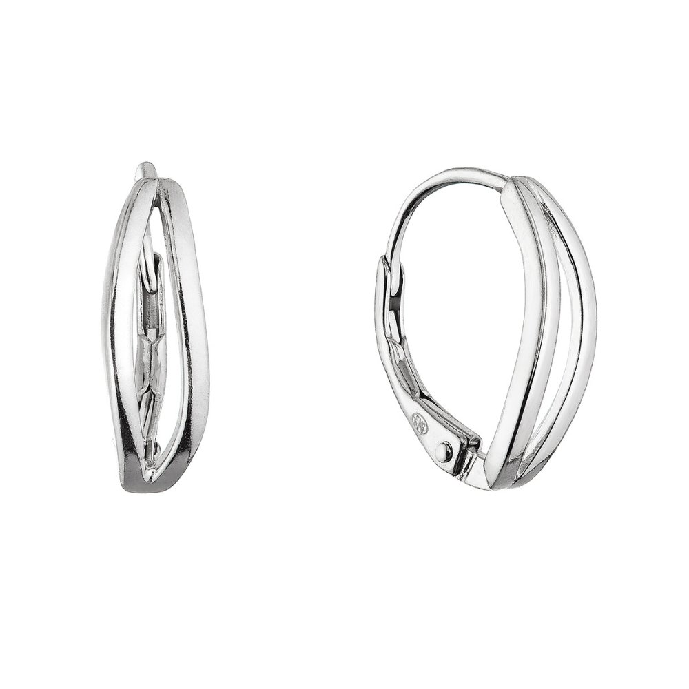 Stříbrné náušnice jemné vlnky 61078