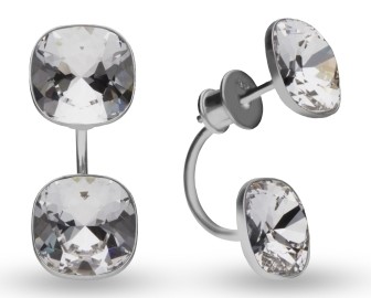 Náušnice Swarovski Elements tvaru čtverce Netta KF447010C Crystal