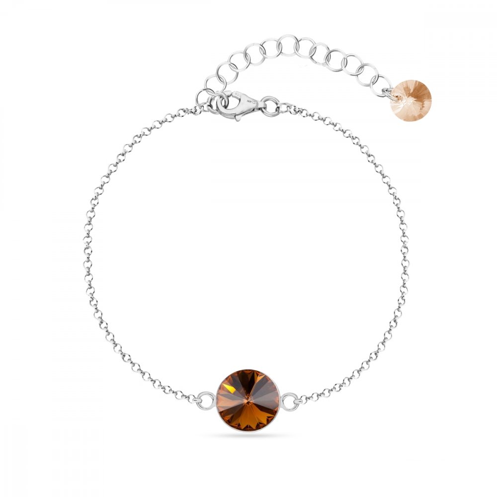 Náramek hnědý se Swarovski Elements Candy B1122SS47ST  Smoked Topaz