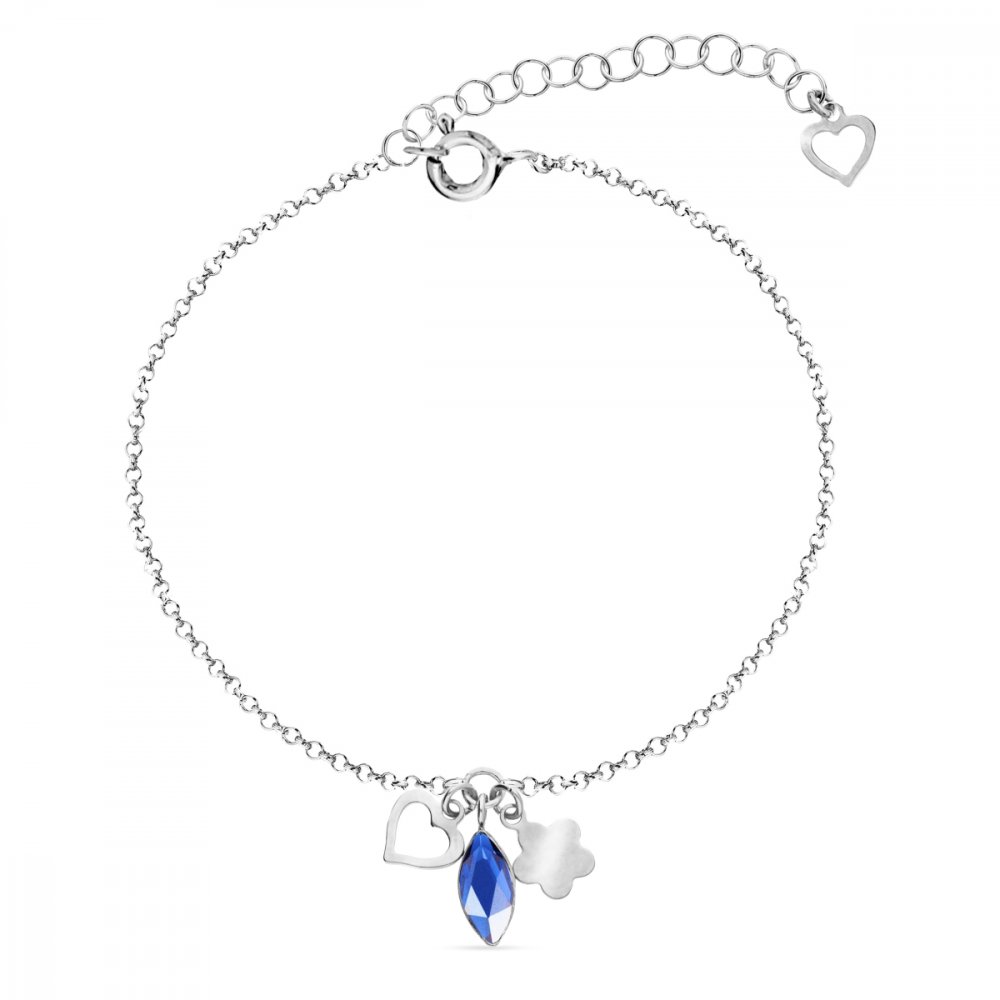 Náramek modrý se Swarovski Elements Serenity BMIX2201SA Sapphire
