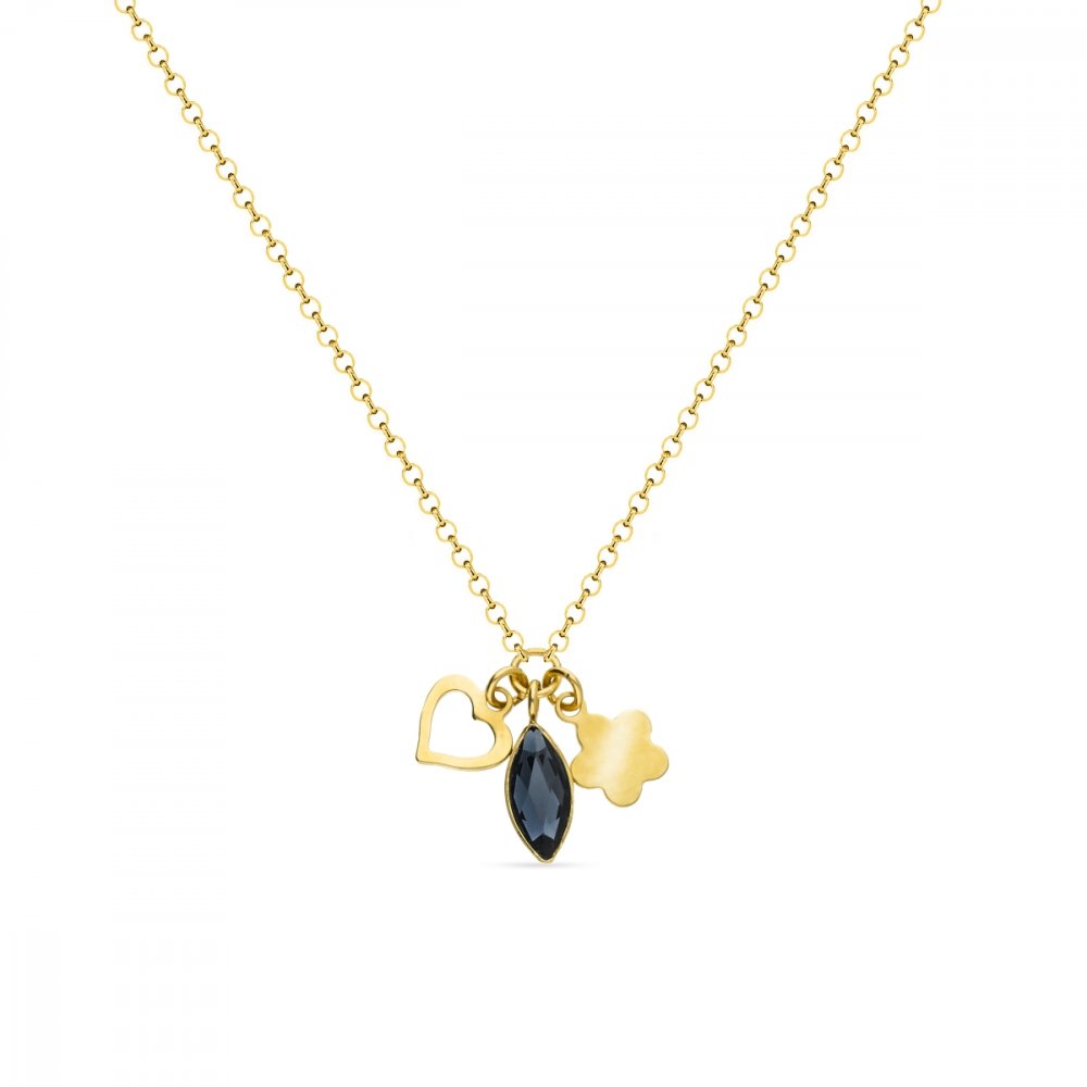 Náhrdelník černý se Swarovski Elements Serenity NGMIX2201GT Graphite