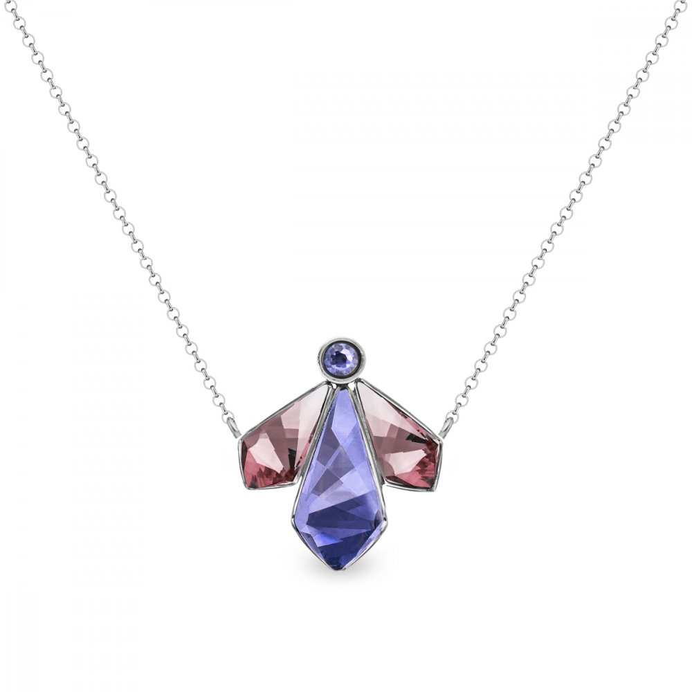 Náhrdelník fialový se Swarovski Elements Falena NKF47313TAAP Tanzanite