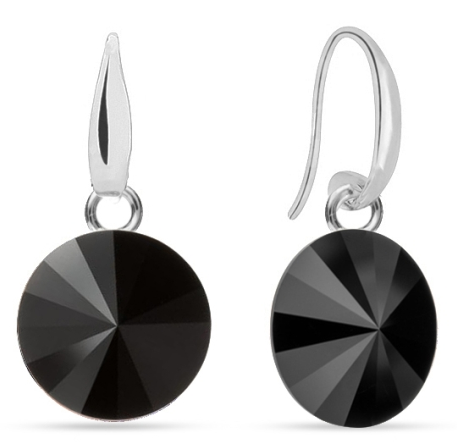 Levně Náušnice Rivoli se Swarovski Elements Candy KW112212J Jet 10 mm