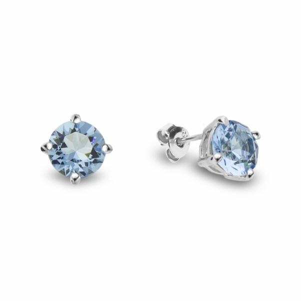 Náušnice modré se Swarovski Elements Ronda KP1088SS39AQ Aquamarine