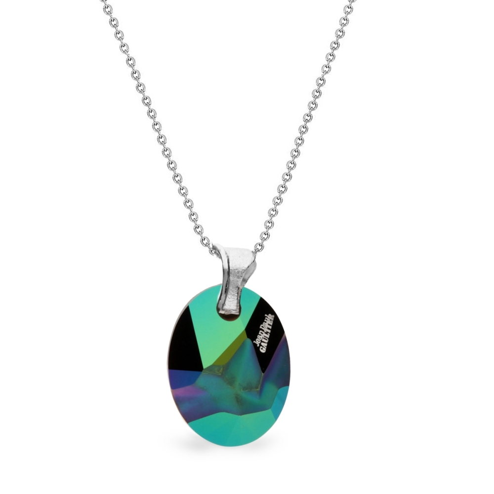 Náhrdelník se Swarovski Elements ovál Scarabeaus Green
